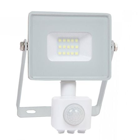 ILUMINAT EXTERIOR - REFLECTOR LED SMD 10W 6400K IP65 CU SENZOR MISCARE - ALB