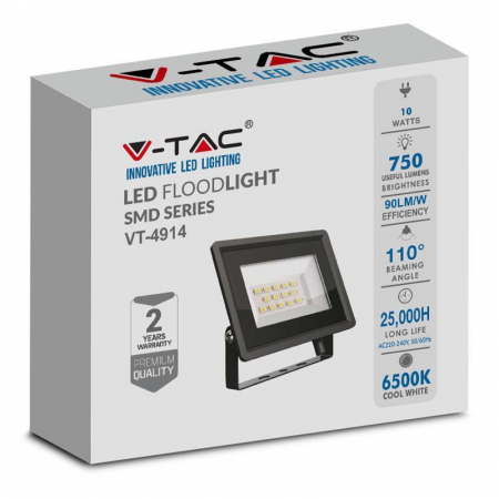 REFLECTOR LED SMD 10W 6400K IP65 - NEGRU [4]