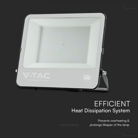 Reflector LED SMD, 200W, 6500K, IP65, cablu 1m, cip Samsung, negru, V-TAC, SKU-23444 [6]