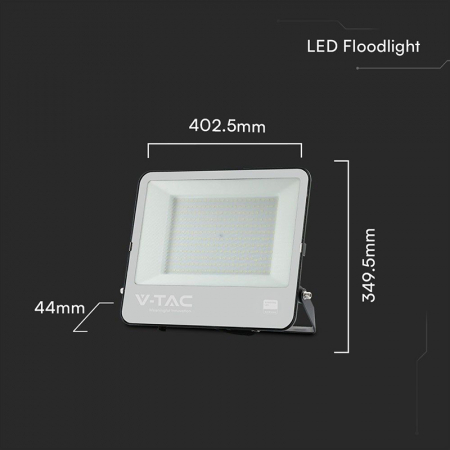 Reflector LED SMD, 200W, 6500K, IP65, cablu 1m, cip Samsung, negru, V-TAC, SKU-23444 [4]