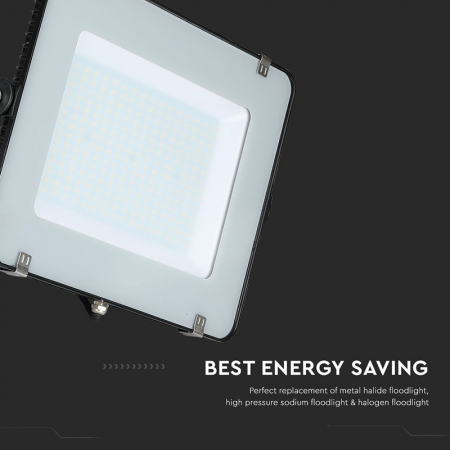 Reflector LED SMD 200W 6500K IP65, 16500lm,  Negru -Rezistent la apa, CIP Samsung, Lumină Puternică [13]
