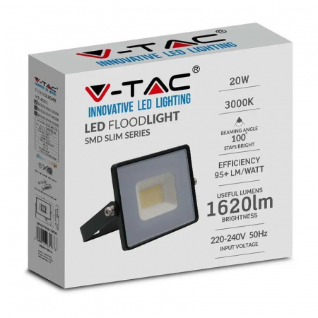 REFLECTOR LED SMD 20W 3000K IP65 - NEGRU [4]