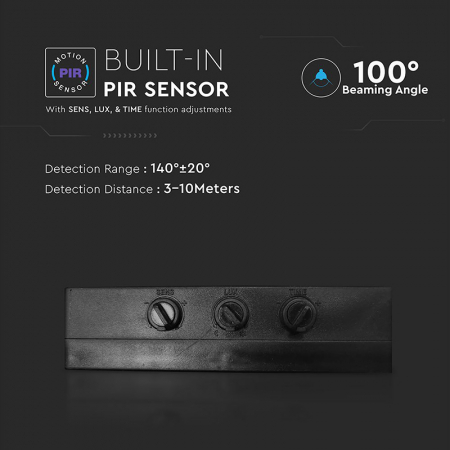 REFLECTOR LED SMD 20W 4000K IP65 CU SENZOR MISCARE - ALB [12]