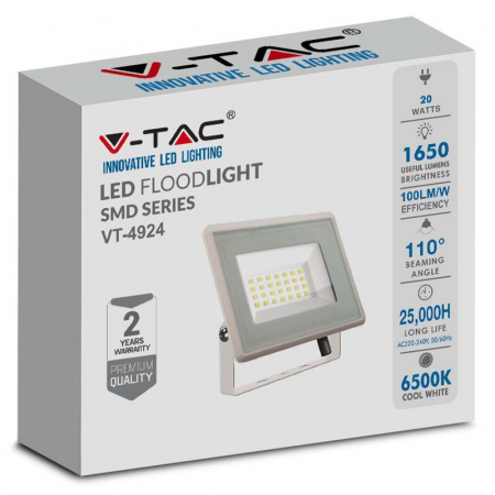 REFLECTOR LED SMD 20W 6500K IP65 - ALB [3]