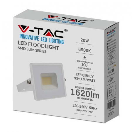 REFLECTOR LED SMD 20W 6500K IP65 - ALB [4]