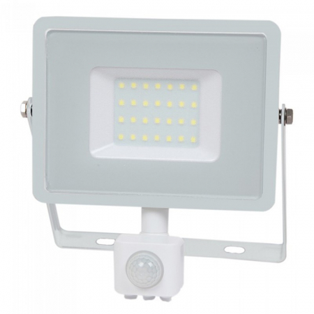 REFLECTOR LED SMD 30W 6400K IP44 CU SENZOR MISCARE - ALB [1]