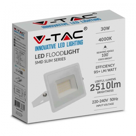REFLECTOR LED SMD 30W 6400K IP65 - ALB [4]