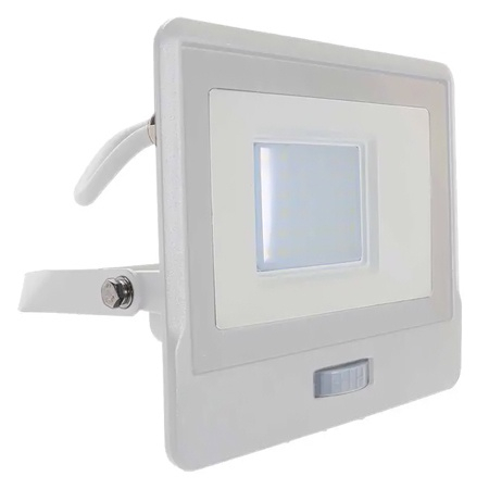 ILUMINAT EXTERIOR - REFLECTOR LED SMD 30W 6400K IP65 CU SENZOR MISCARE - ALB