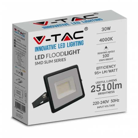 REFLECTOR LED SMD 30W 6400K IP65 - NEGRU [4]
