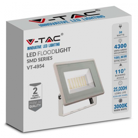 REFLECTOR LED SMD 50W 3000K IP65 -ALB [3]