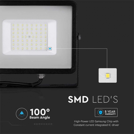REFLECTOR LED SMD 50W 3000K IP65 NEGRU, CIP SAMSUNG [15]