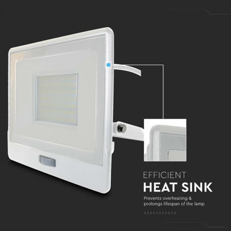 REFLECTOR LED SMD 50W 4000K IP65 CU SENZOR MISCARE - ALB [11]