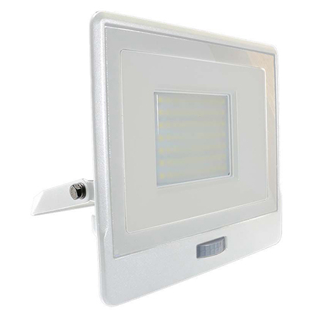 ILUMINAT EXTERIOR - REFLECTOR LED SMD 50W 4000K IP65 CU SENZOR MISCARE - ALB