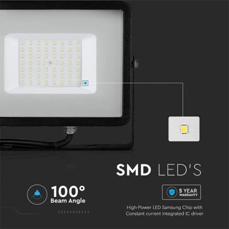 REFLECTOR LED SMD 50W 4000K IP65 NEGRU, CIP SAMSUNG [13]