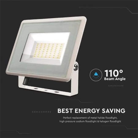 REFLECTOR LED SMD 50W 6500K IP65 - ALB [7]