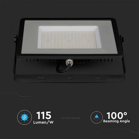REFLECTOR LED SMD SLIM 100W 115LM/W 6400K IP65 NEGRU, CIP SAMSUNG [4]