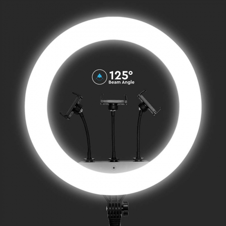 SELFIE RING LIGHT 55W CU TREPIED SI SUPORT 3 TELEFOANE [11]