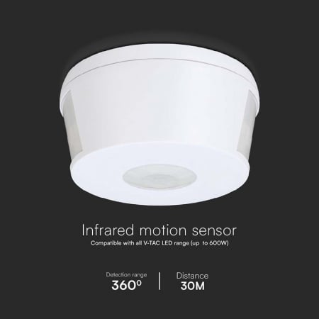 SENZOR DE MISCARE 1000W 360GR IP20 - ALB [4]