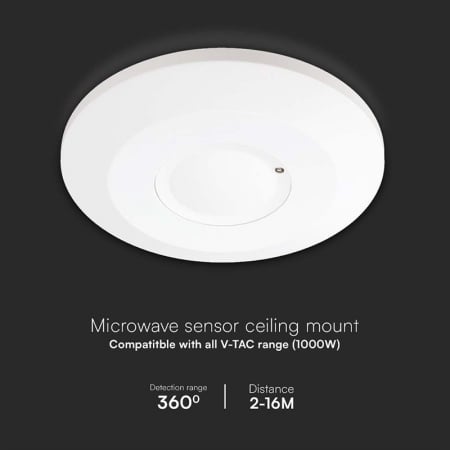 SENZOR DE MISCARE 1000W 360GR IP20 - ALB [4]