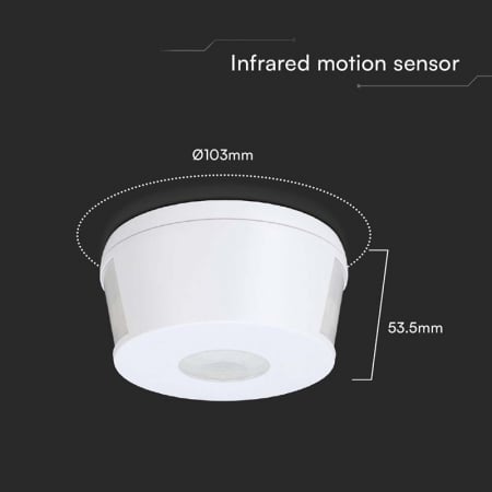 SENZOR DE MISCARE 1000W 360GR IP20 - ALB [3]