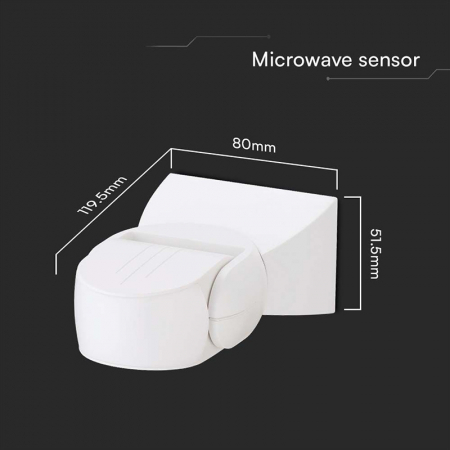 SENZOR DE MISCARE 300W 180GR IP65 - ALB [3]