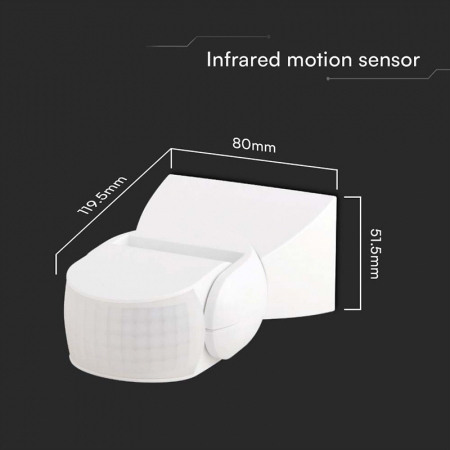 SENZOR DE MISCARE 300W 180GR IP65 - ALB [3]