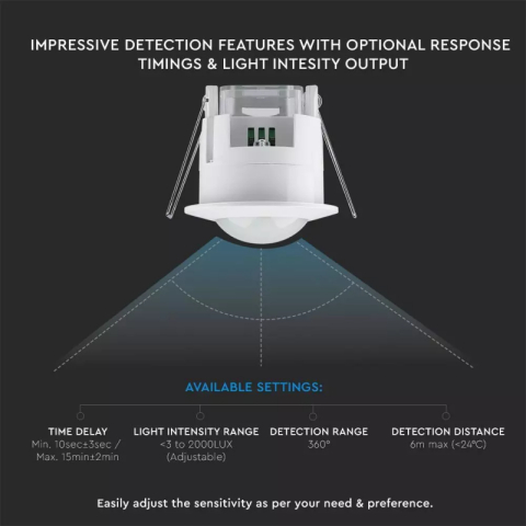 SENZOR MISCARE 360GR INCORPORABIL- ALB [5]