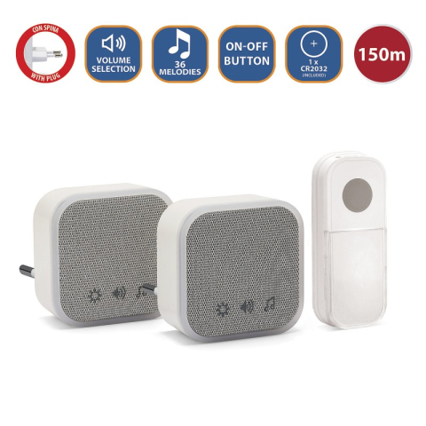 SET 2 SONERII WIRELESS 36 MELODII 150M ALIMENTARE 220-240V [2]