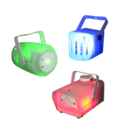 Set 3 Efecte LED: Mașină de fum, Laser și Efect RGBW – Iluminare dinamică pentru petreceri și evenimente