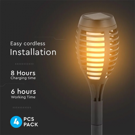 SET 4 CORP ILUMINAT GRADINA IP44 3 IN 1 EFECT FLACARA INCARCARE SOLAR [5]