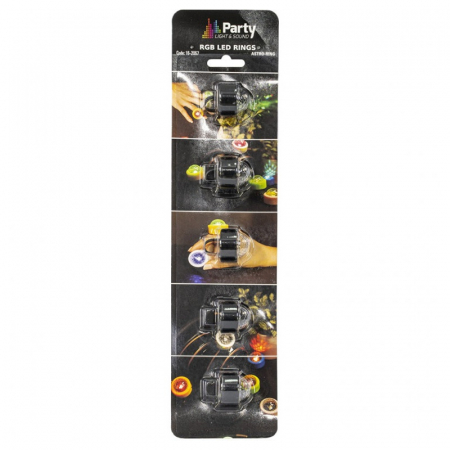 Set 4 inele iluminate led 3x0.2w rgb [3]
