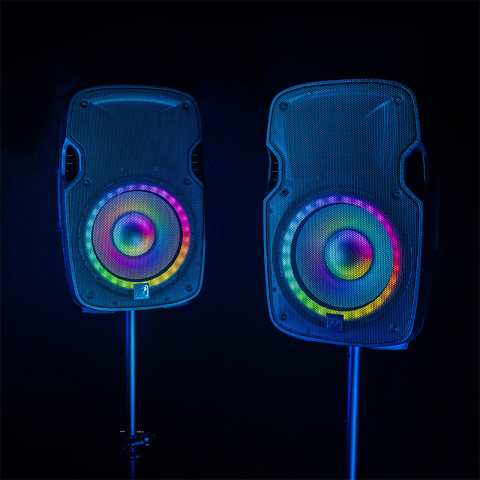 SET BOXE 2X12"/30CM 2X250W RMS 1 ACTIV + 1 PASIV USB/SD/BT/FM [11]