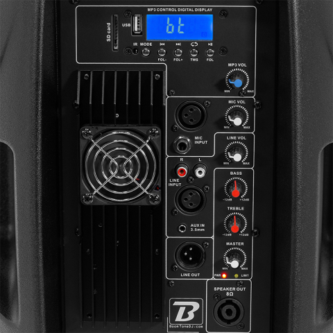 SET BOXE 2X12"/30CM 2X250W RMS 1 ACTIV + 1 PASIV USB/SD/BT/FM [21]