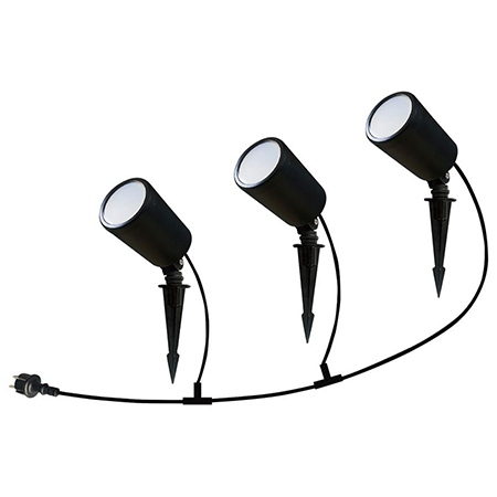 Corp iluminat exterior casa / gradina - Set corp iluminat led RGB, 3in1, 5.2w, ip65, negru, V-TAC 3015