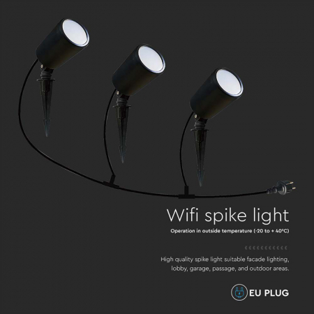 Set corp iluminat led RGB, 3in1, 5.2w, ip65, negru, V-TAC 3015 [4]