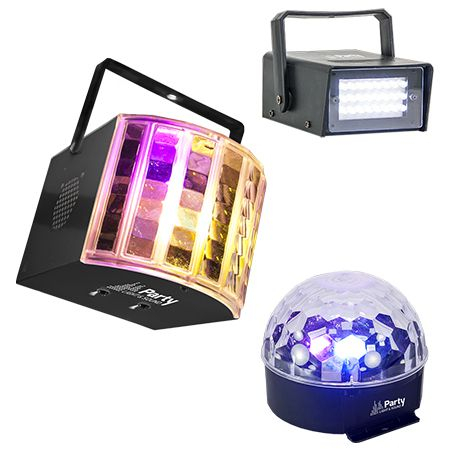 Set-uri Efecte Disco - Set disco 1 stroboscop + 1 derby light + 1 astro light