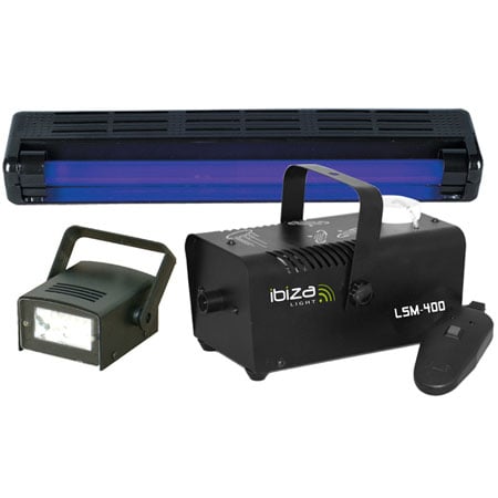 Set-uri Efecte Disco - Set disco (mașină fum + neon uv + stroboscop led)