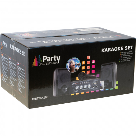 SET KARAOKE CU AMPLIFICATOR 2X50W + 2 BOXE CU BLUETOOTH/USB/SD [5]