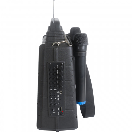SET PORTABIL KARAOKE CU ECRAN INCORPORAT 14.1" SI 2 MIC WIRELESS [2]