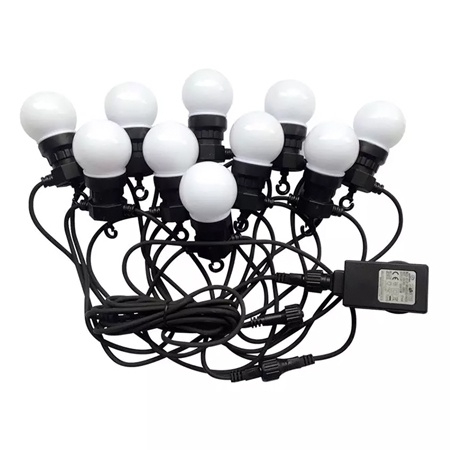 GHIRLANDE LUMINOASE - SIR ILUMINAT FESTIV IP44 10M 0.5W X 20 3000K ALB CALD