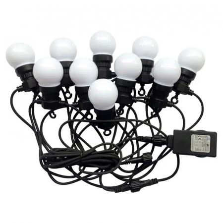 Ghirlanda luminoasa 20 becuri x 0.5W, 5 metri, lumina alb cald(3000K), protectie IP44, V-TAC [1]