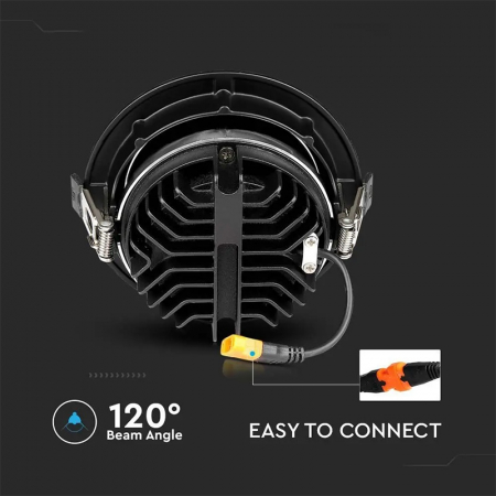 Spot LED 10W, 4000K, alb neutru, negru, V-TAC [8]