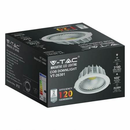 SPOT LED COB INCORPORABIL 30W 6500K ALB RECE [13]