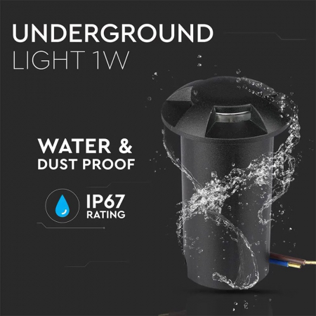 Spot led steplight, 1w, 6400k, alb rece, V-TAC 1472 [7]