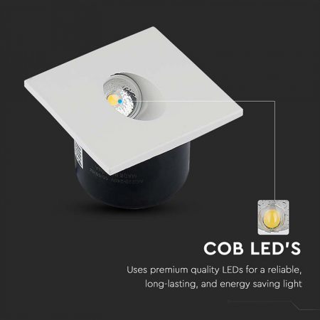 Corp spot de iluminat LED pentru scări, 3W, 4000K, alb neutru, V-TAC 211210 [10]