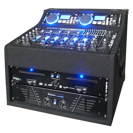 Kit Sonorizare - STATIE DJ AMPLIFICATOR + MIXER + PLAYER AUDIO CD/USB/SD