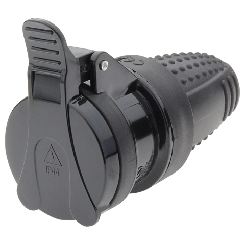STECKER MAMA IP44 16A MAX 3500W - NEGRU [1]