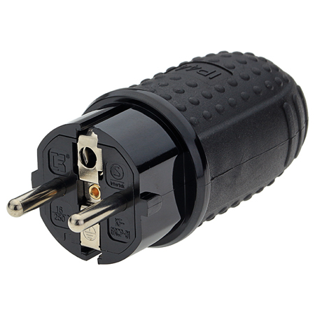Steckere - STECKER TATA IP44 16A MAX 3500W - NEGRU