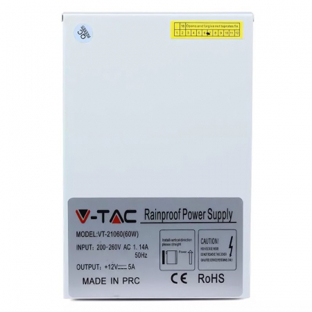 Sursa alimentare banda LED 12V 5A 60W IP44 V-Tac [2]