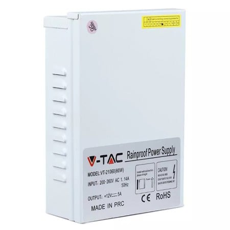 BANDA LED - Sursa alimentare banda LED 12V 5A 60W IP44 V-Tac